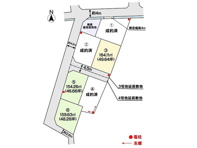 【区画図】 | 土地　船穂町船穂　全6区画 | 土地区画図になります。