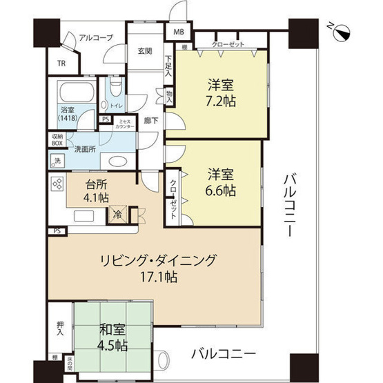 【間取り】 | アプローズ薬院デュオウエスト