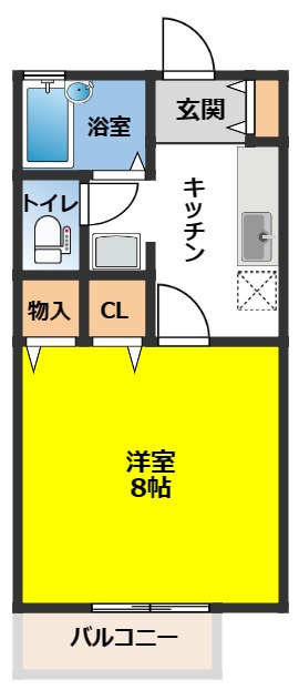 サンハイツ西仙北Ｂ棟の間取り