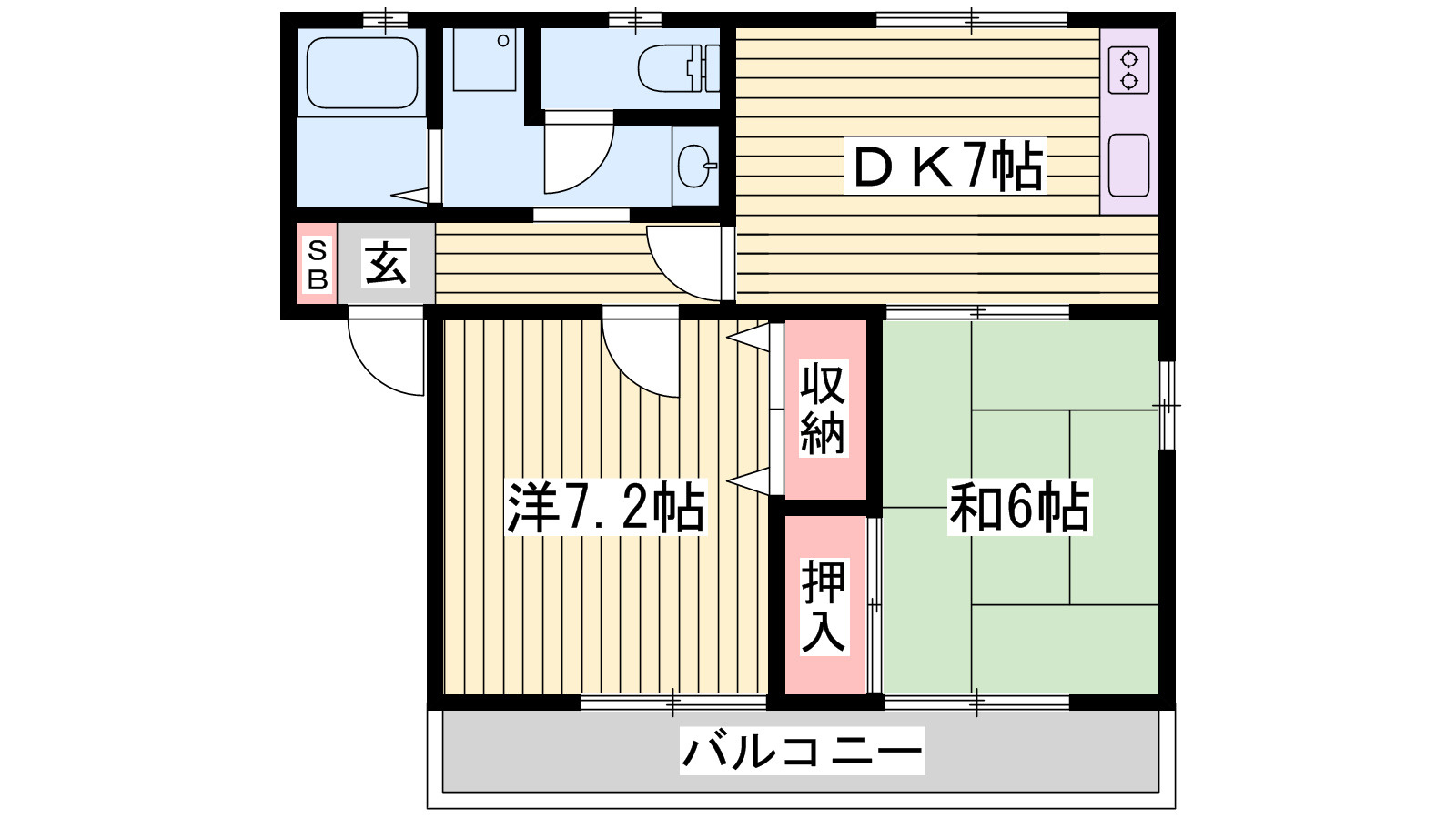 ビラ　ハイカムールの間取り