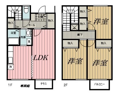 グレイスタウン蘇我　Cの間取り