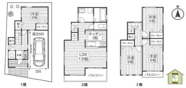 川口市上青木6丁目　中古一戸建ての間取り