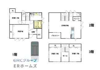 【間取り】 | ～浜中町2丁目新築戸建て～ | リビングが20帖もあり他にはなかなかありません。
