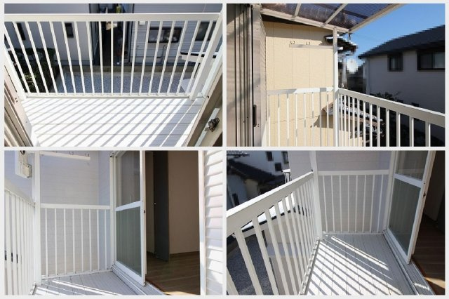 高知市福井町　中古住宅のバルコニー