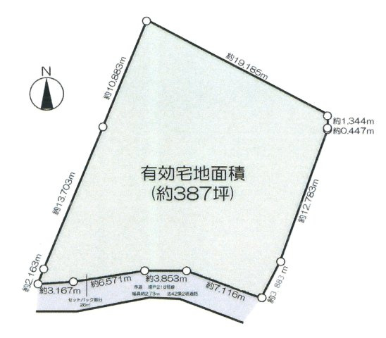 あきる野市三内　売地の土地図