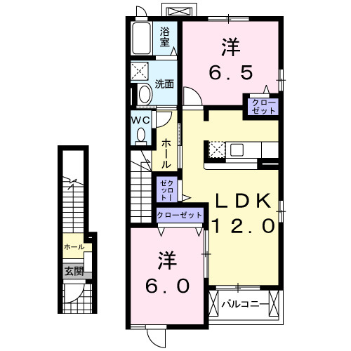 【間取り】 | フィオーレⅡ