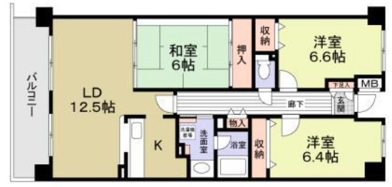 【間取り】 | シャトーイノハナ