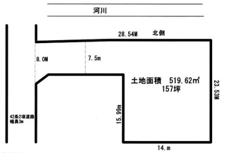 【土地図】 | 川越市菅間　建築条件なし売地　東武東上線『川越駅』5.6km　【芳野小学区】