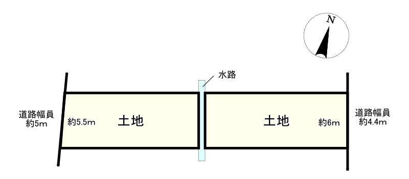 近江八幡市縄手町中　売土地の土地図