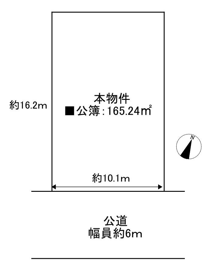 近江八幡市安土町下豊浦　売土地の土地図