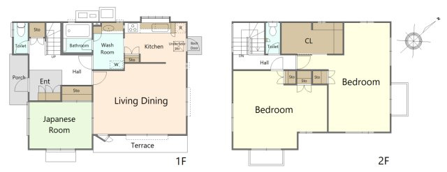 日の出町大久野　中古戸建の間取り|3LDKの間取図