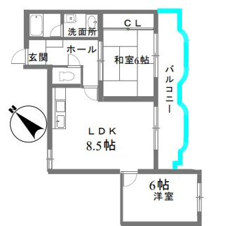 【間取り】 | ベルフォーレ永楽荘