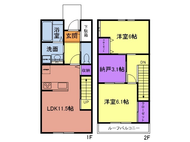 Maison Lunas Ⅱの間取り