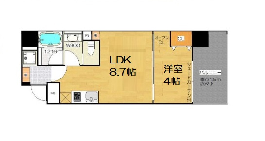 【間取り】 | ブエナビスタ上町