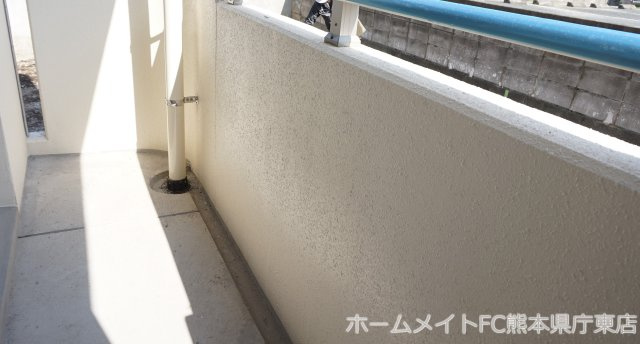熊本市東区新外２丁目の賃貸マンションのバルコニー