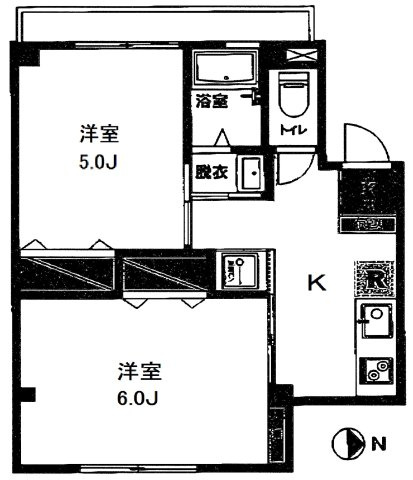 月村マンションNo.13の間取り