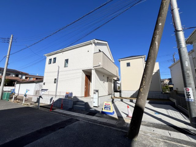 【前面道路含む現地写真】 | 木更津市朝日　新築住宅　全４棟　１号棟