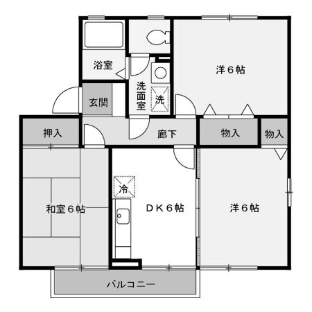 【間取り】 | パークロイヤルB