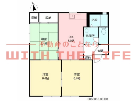 AXIS桑野Ⅲ B棟【キャッシュバックキャンペーン対象物件】の間取り