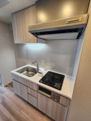 ソルレヴェンテ堀川高辻のキッチン|２口ガスキッチン