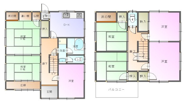 【間取り】 | 淡路市久留麻　中古戸建