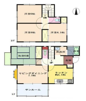 【間取り】 | 伊東市玖須美元和田　戸建 | 図面と現況が相違する場合は現況優先と致します。