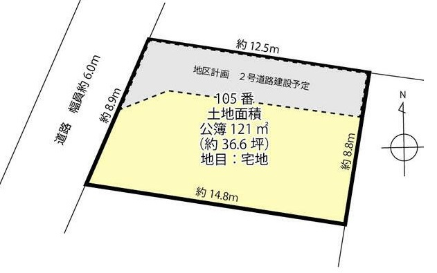 各務原市蘇原東島町２丁目の土地図