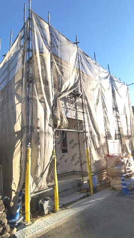 池田市旭丘３丁目の新築一戸建の外観|1号棟　現在建築中です