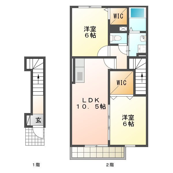 フレシール天伯 A棟の間取り