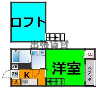 仲介手数料0円！寿キャッスル栄生の間取り