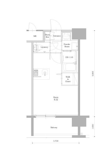【間取り】 | エンクレスト天神LINK | 反転タイプ