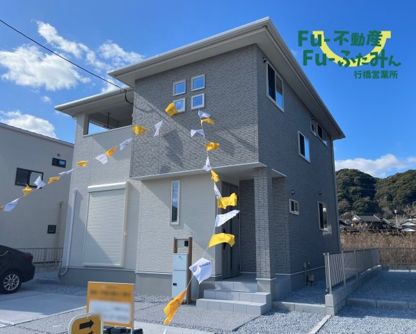 ーSunCourtーサンコートー京都郡苅田町南原の外観|ホワイト＆グレーがクールな外観です♪【苅田町　新築戸建て】