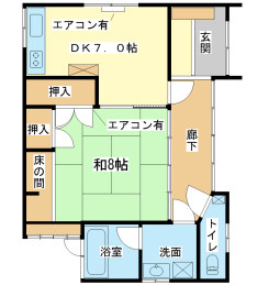 土山六丁目貸家の間取り