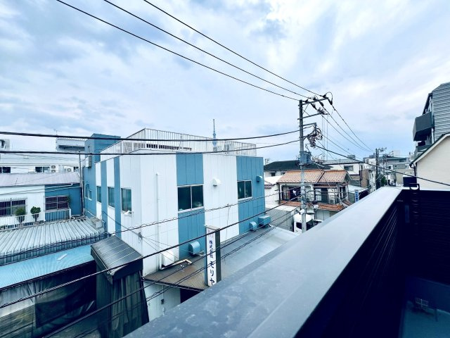 墨田区八広４丁目　新築戸建の展望|バルコニーからはスカイツリーも見えます