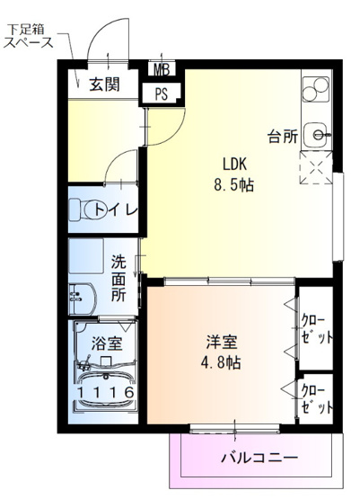 【間取り】 | フジパレス堺白鷺WEST