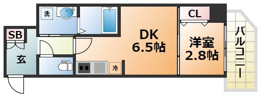 アドバンス三宮パルマの間取り