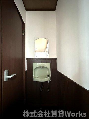 ラバーズハウス川内の洗面所|忙しい朝には欠かせない洗面所です