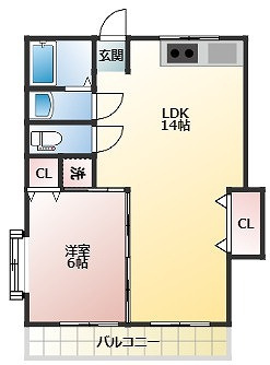 コーポ丑之助の間取り
