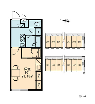 【区画図】 | レオパレス里 | 画像3