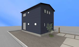 【完成予想図】 | 長浜市室町　土地 | 参考プラン外観パース