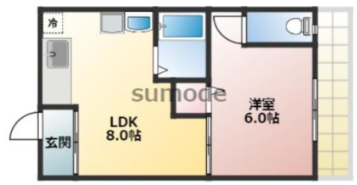 千里丘ハイツの間取り