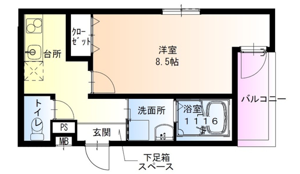 フジパレス堺白鷺WESTの間取り