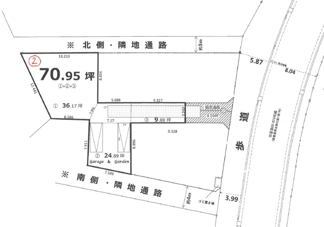 【土地図】 | 船橋市南三咲4丁目　全3区画
