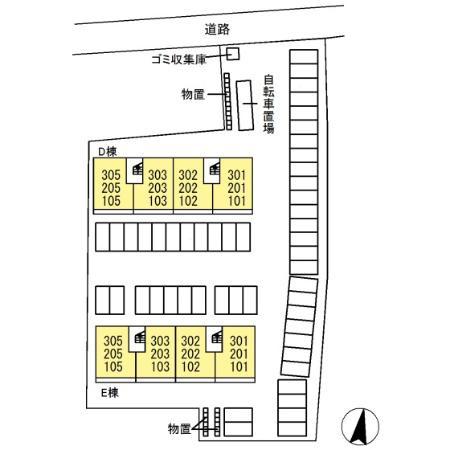 セジュール・リリーDの区画図