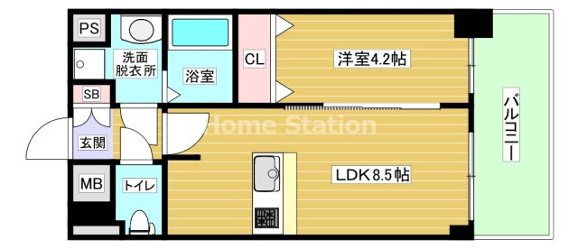 【間取り】 | プレサンス福島ミッドエル