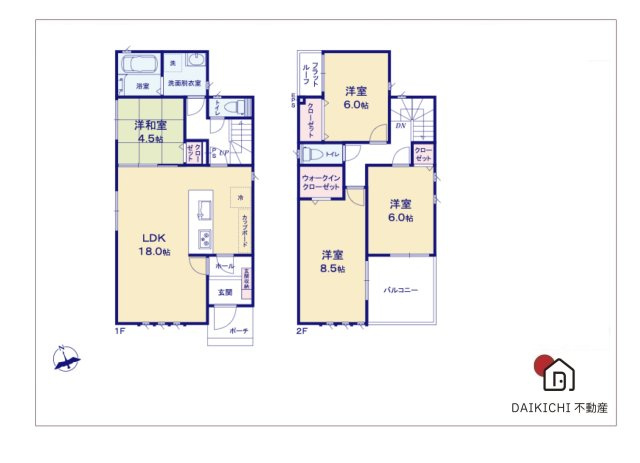 【間取り】 | 加須市久下　TamaTown　新築戸建　全6棟　3号棟