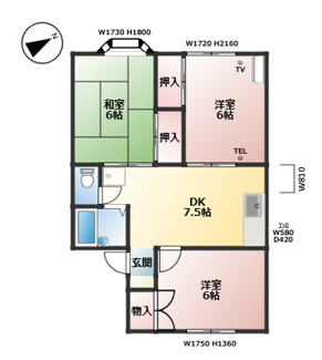 【間取り】 | セゾン２１Ｔ