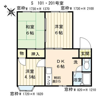 【間取り】 | セゾン２１Ｓ