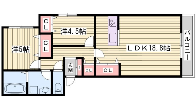 ハイツ光和の間取り