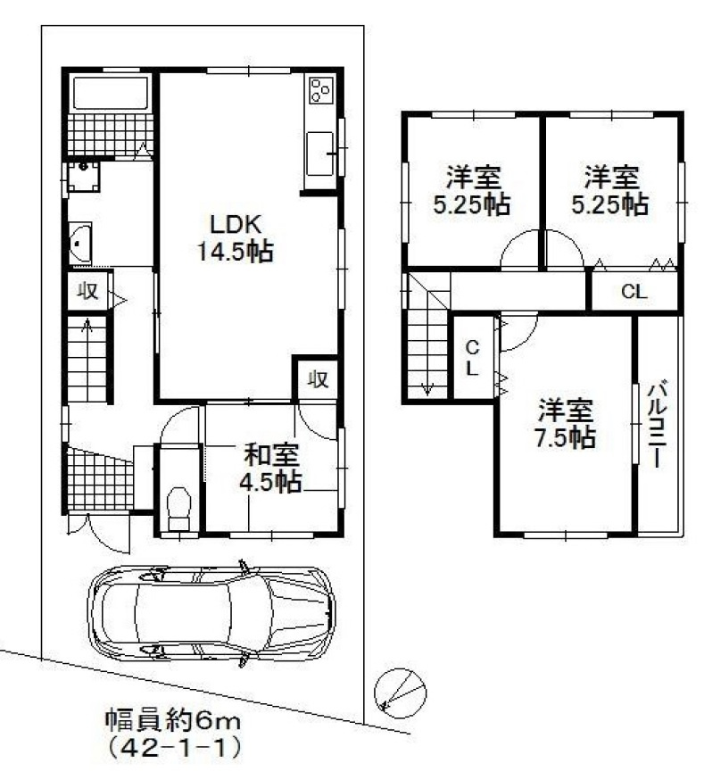岩出市金屋・ｵｰﾅｰﾁｪﾝｼﾞ中古戸建・112773の間取り